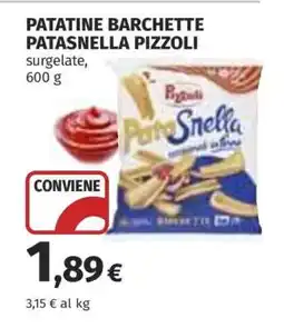 Coop PATATINE BARCHETTE PATASNELLA PIZZOLI offerta