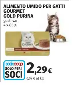 Coop Alimento umido per gatti Gourmet Gold Purina offerta