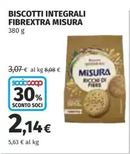 Coop BISCOTTI INTEGRALI FIBREXTRA MISURA offerta