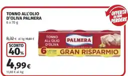 Coop Tonno all’olio d’oliva PALMERA offerta