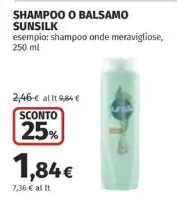 Coop Shampoo o Balsamo Sunsilk offerta