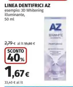 Coop LINEA DENTIFRICI AZ offerta