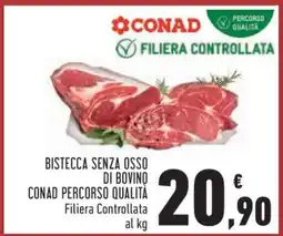 Conad BISTECCA SENZA OSSO DI BOVINO offerta