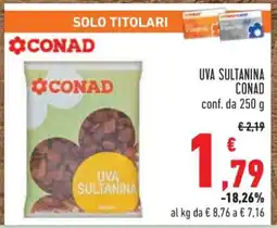 Conad Uva Sultanina Conad offerta