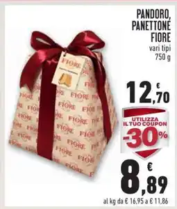 Conad Pandoro, Panettone Fiore offerta