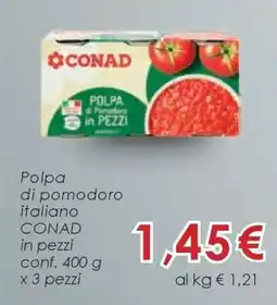 Conad Polpa di pomodoro italiano CONAD offerta