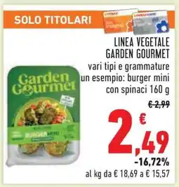 Conad LINEA VEGETALE GARDEN GOURMET offerta