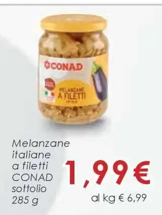 Melanzane italiane a filetti CONAD sottolio