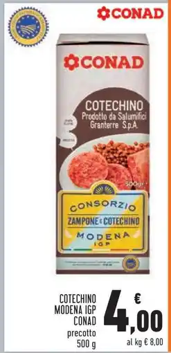 Conad Cotechino Modena IGP Conad offerta