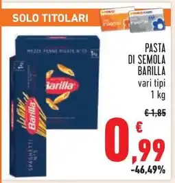 Conad PASTA DI SEMOLA BARILLA offerta