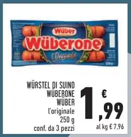 Conad Würstel di Suino Wüberone offerta