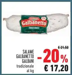 Conad Salame Galbanetto Galbani offerta