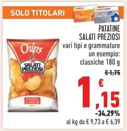 Conad PATATINE SALATI PREZIOSI offerta