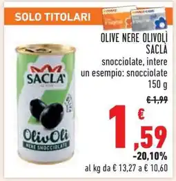 Conad Olive Nere Olivoli Saclà offerta