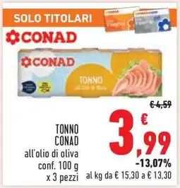 Conad TONNO CONAD offerta