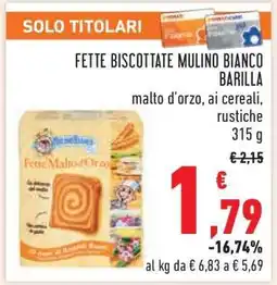 Conad Fette Biscottate Mulino Bianco Barilla offerta