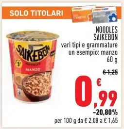 Conad Noodles Saikebon offerta
