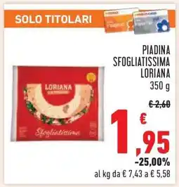 Conad Piadina Sfogliatissima Loriana offerta