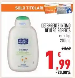 Conad DETERGENTE INTIMO NEUTRO ROBERTS offerta