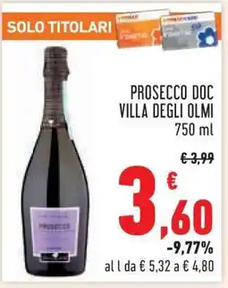 Conad PROSECCO DOC VILLA DEGLI OLMI offerta
