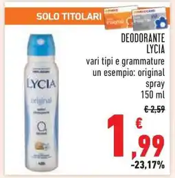 Conad DEODORANTE LYCIA offerta
