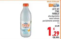 Conad LATTE UHT ZYMIL PARMALAT offerta