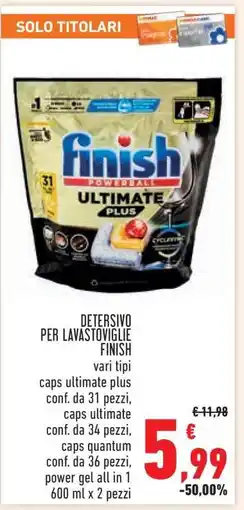 Conad Detersivo per Lavastoviglie Finish offerta