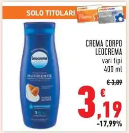 Conad CREMA CORPO LEOCREMA offerta