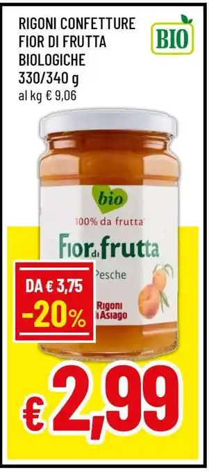 Famila RIGONI CONFETTURE FIOR DI FRUTTA BIOLOGICHE offerta