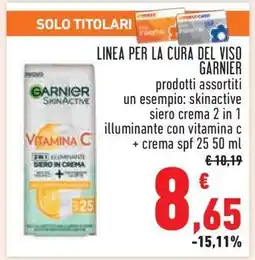 Conad LINEA PER LA CURA DEL VISO GARNIER offerta