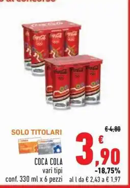 Conad COCA COLA vari tipi offerta