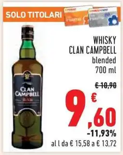 Conad Whisky Clan Campbell offerta