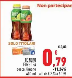 Conad Tè Nero Fuze Tea offerta