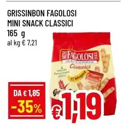 Famila GRISSINBON FAGOLOSI MINI SNACK CLASSICI offerta