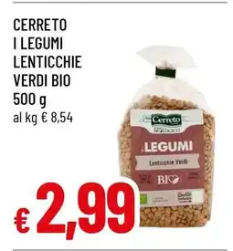 Famila CERRETO I LEGUMI LENTICCHIE VERDI BIO offerta