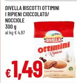 Famila DIVELLA BISCOTTI OTTIMINI I RIPIENI CIOCCOLATO/NOCCIOLE offerta