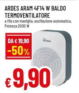 Famila ARDES ARAM 4F14 W BALDO TERMOVENTILATORE offerta