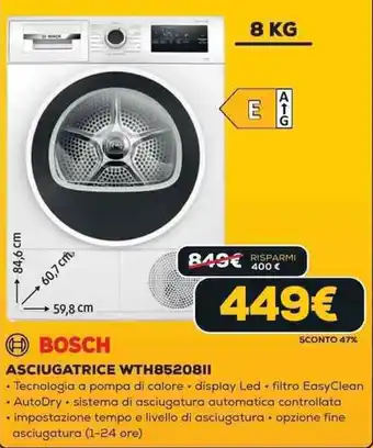 BOSCH ASCIUGATRICE WTH85208II
