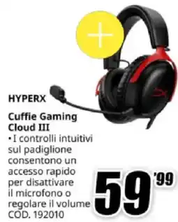 MediaWorld HYPERX Cuffie Gaming Cloud III offerta