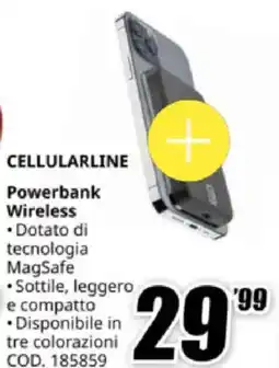 MediaWorld CELLULARLINE Powerbank Wireless offerta