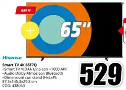 MediaWorld Hisense Smart TV 4K 65E7Q offerta