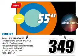 MediaWorld PHILIPS Smart TV 55PUS8010 offerta