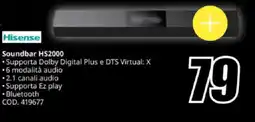 MediaWorld Hisense Soundbar HS2000 offerta