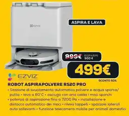 Euronics EZVIZ ROBOT ASPIRAPOLVERE RS20 PRO offerta