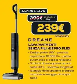 Euronics DREAME LAVAPAVIMENTI SENZA FILI H12PRO FLEX offerta