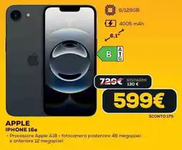 Euronics APPLE IPHONE 16e offerta