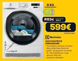 Euronics Electrolux ASCIUGATRICE EW6HBG19G offerta