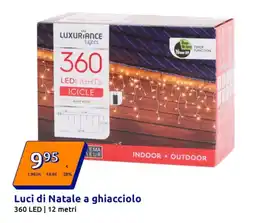 Action Luci di Natale a ghiacciolo offerta