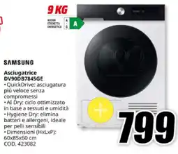 MediaWorld SAMSUNG Asciugatrice DV90DB7845GE offerta
