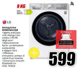 MediaWorld LG Asciugatrice RH90V9AV2QR offerta